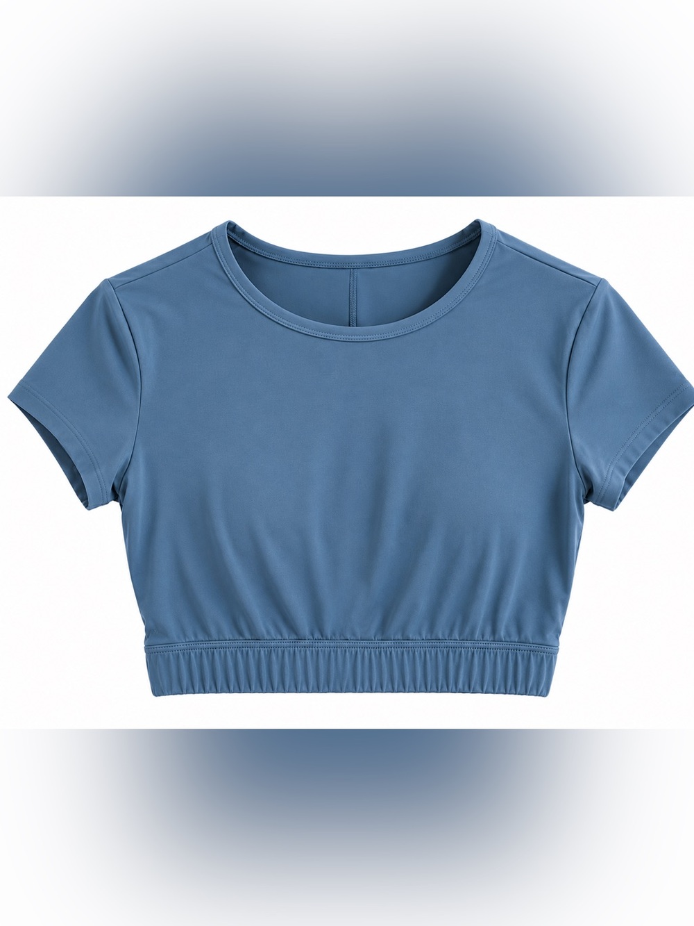 CRZ YOGA Blue Open-Back Cropped Athletic Top